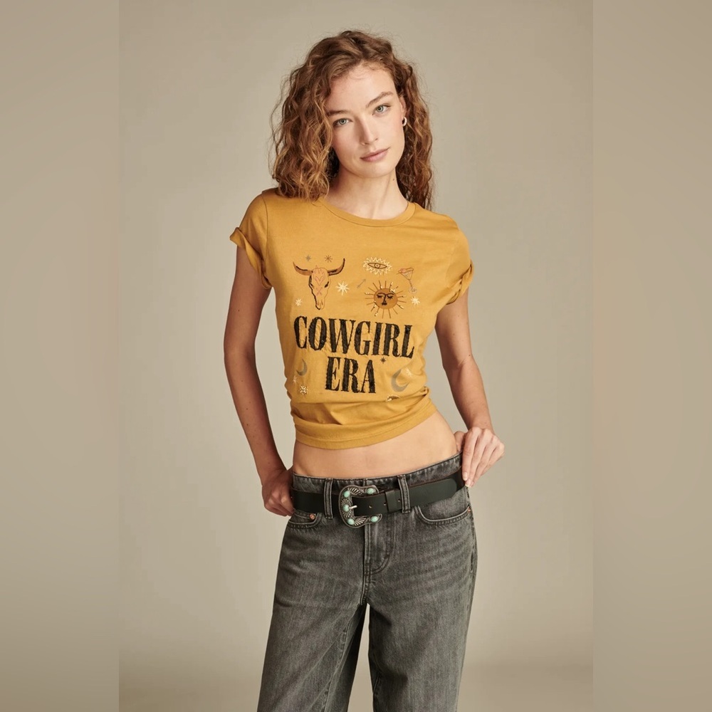 Lucky Brand CowGirl Era Classic Country concert tee Small